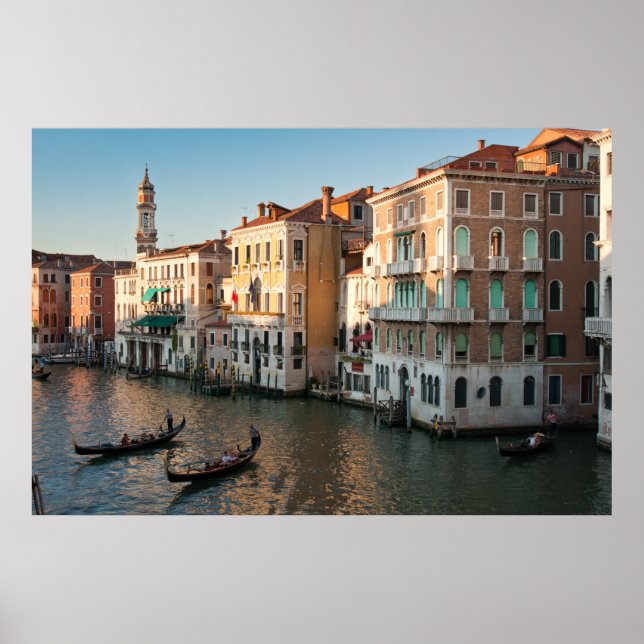 Affiche Gondolas sur le canal Venice Italie (Devant)