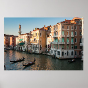 Affiche Gondolas sur le canal Venise Italie