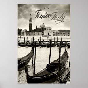 Affiche gondoles à venise