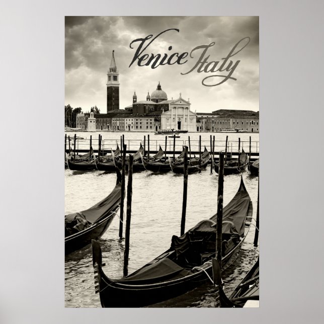 Affiche gondoles à venise (Devant)