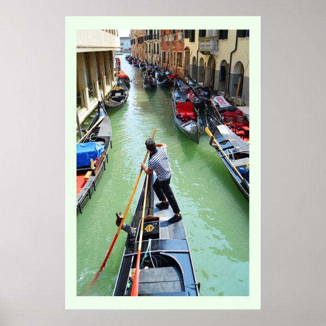 Affiche Gondolier à Venise (Devant)