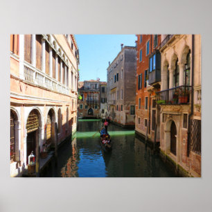 Affiche Gondolier à Venise, Italie