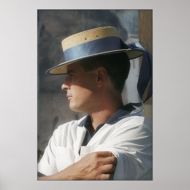 Affiche Gondolier, Venise, Italie (Devant)