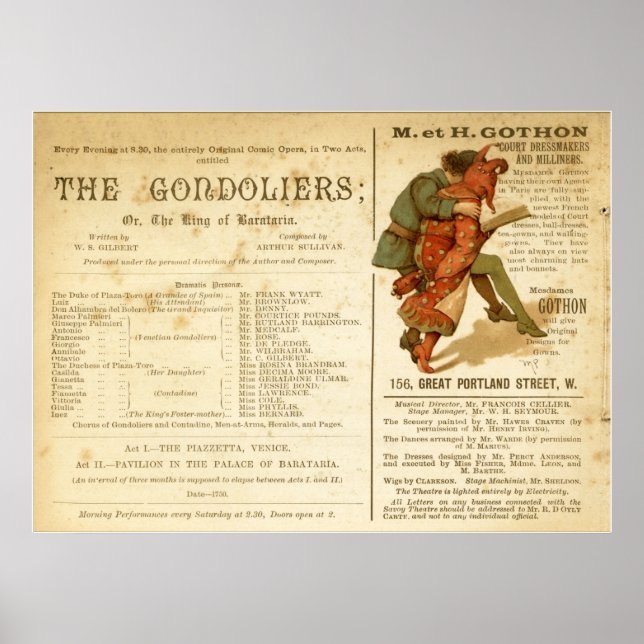 Affiche Gondoliers (Devant)