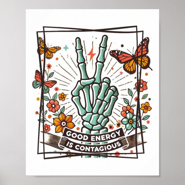 Affiche Good Energy Is Contagious, Motivational Stive  (Devant)