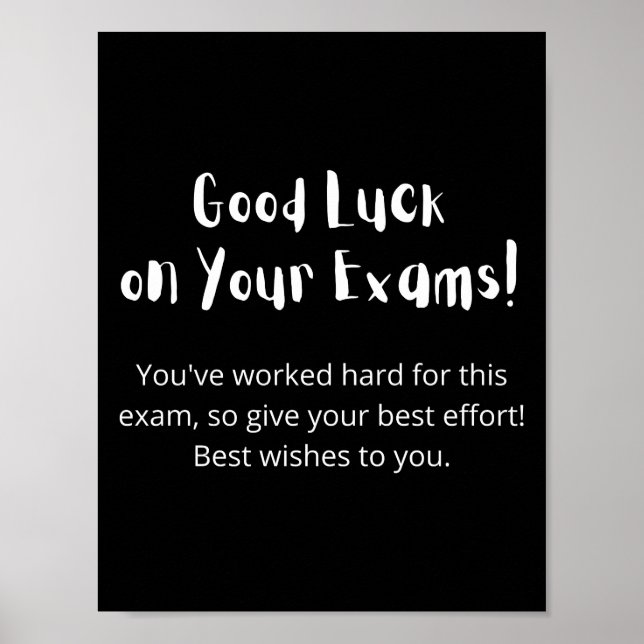 Affiche Good Luck on Your Exams ! (Devant)