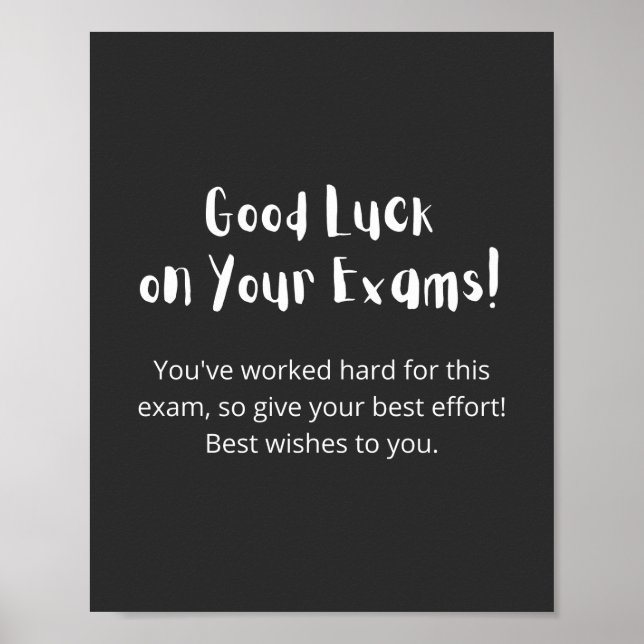 Affiche Good Luck on Your Exams! (Devant)