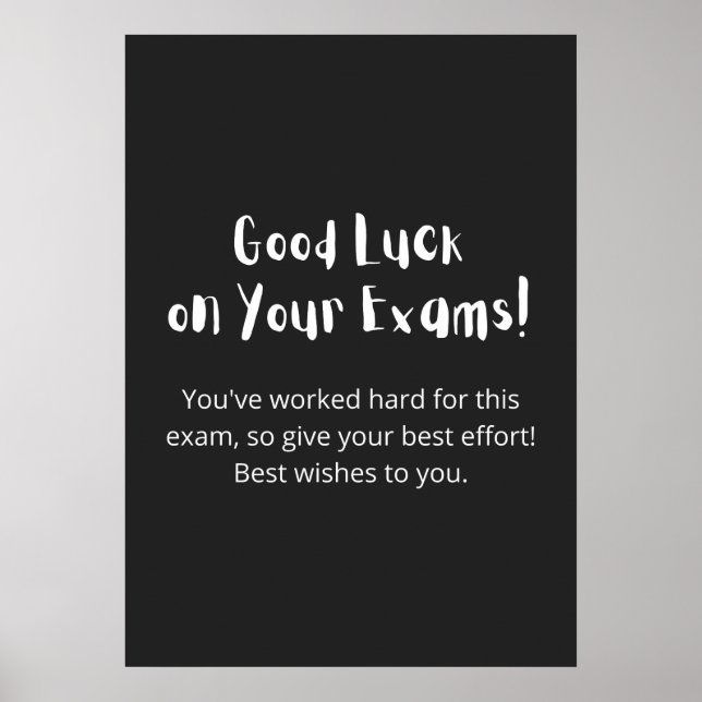 Affiche Good Luck on Your Exams ! (Devant)