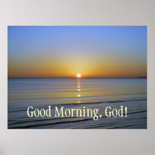 Affiche Good Morning God Sunrise Inspirational Christian