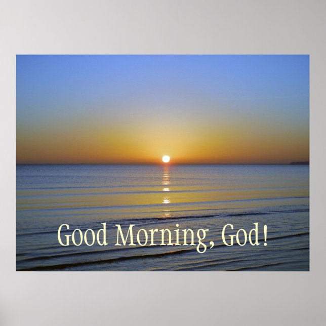 Affiche Good Morning God Sunrise Inspirational Christian (Devant)