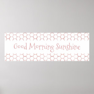 Affiche Good Morning Sunshine Pink Beehive Sign