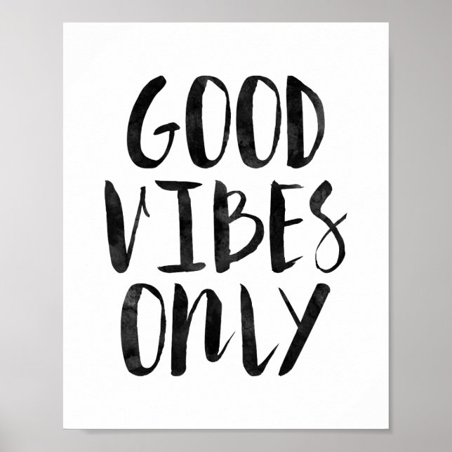 Affiche Good Vibes uniquement (Devant)