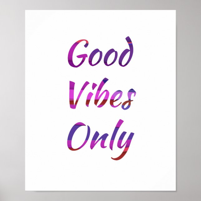 Affiche Good Vibes uniquement (Devant)