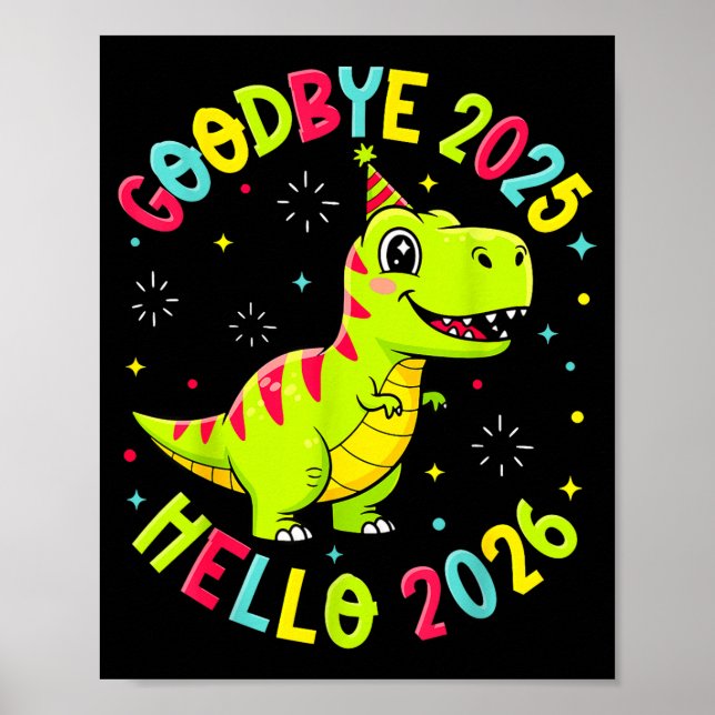 Affiche Goodbye 2025 Hello 2026 Happy New Year 2026 Nye Cu (Devant)