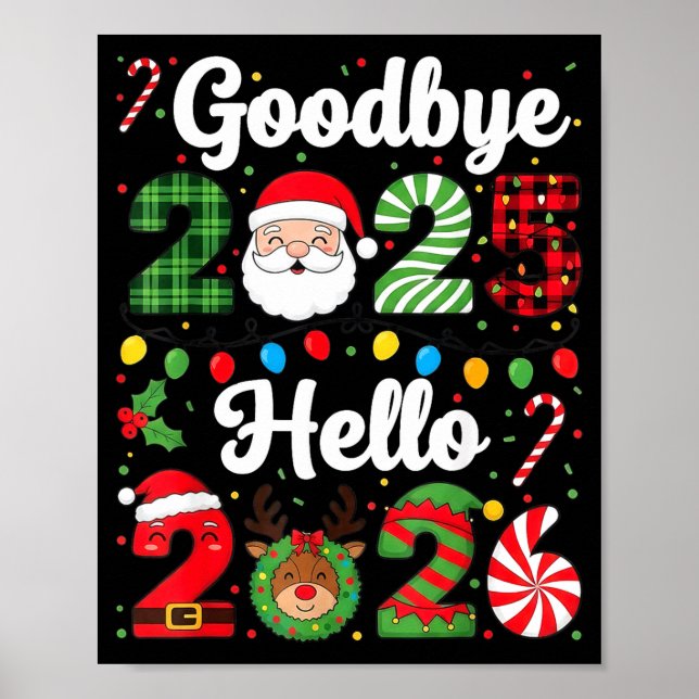 Affiche Goodbye 2025 Hello 2026 Happy New Year Countdown P (Devant)
