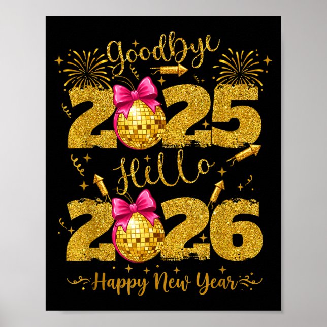 Affiche Goodbye 2025 Hello 2026 Happy New Year's Eve  (Devant)