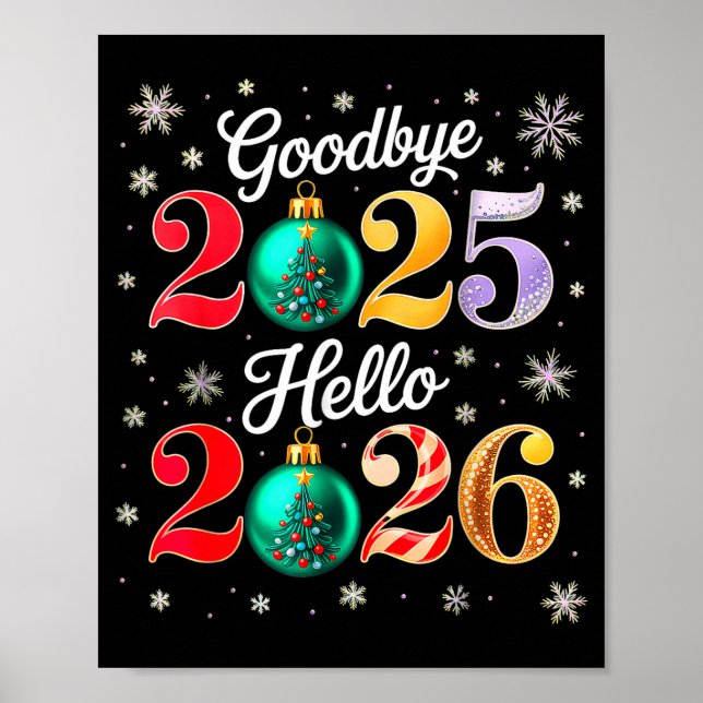 Affiche Goodbye 2025 Hello 2026 Happy New Year's Eve Chris (Devant)