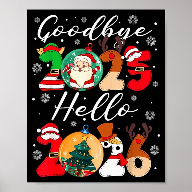 Affiche Goodbye 2025 Hello 2026 Happy New Year's Eve Chris (Devant)