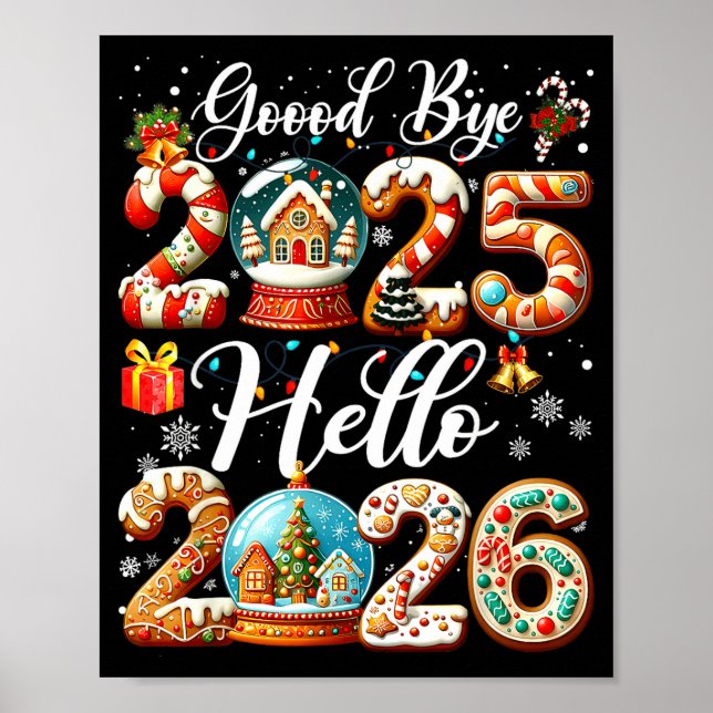 Affiche Goodbye 2025 Hello 2026 Happy New Year's Eve Chris (Devant)