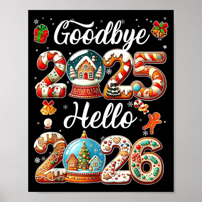 Affiche Goodbye 2025 Hello 2026 Happy New Year's Eve Chris (Devant)