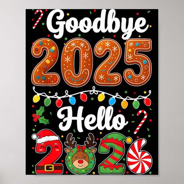 Affiche Goodbye 2025 Hello 2026 Happy New Year's Eve Chris (Devant)