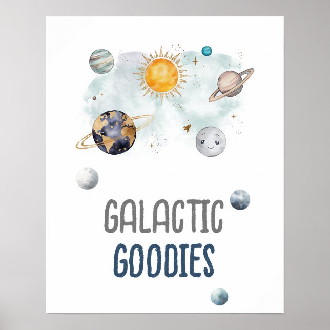 Affiche Goodies galactiques Galaxie Espace extra-atmosphér (Devant)