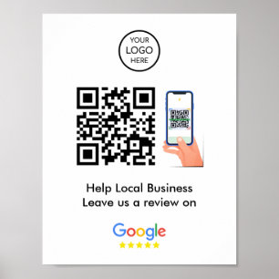 Affiche Google Avis Profil d'entreprise Code QR