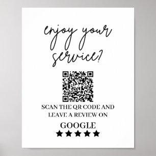 Affiche Google Avis   Signal de code QR du lien d'examen p