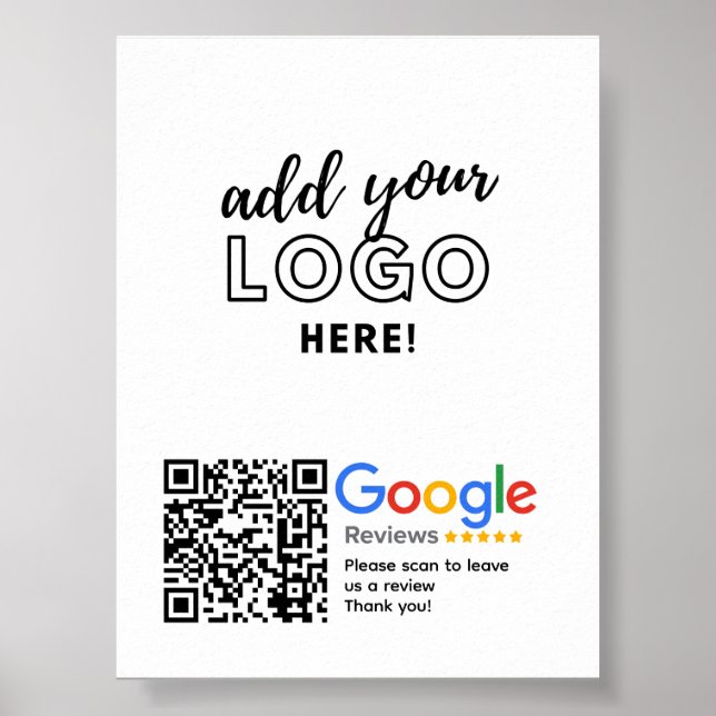 Affiche GOOGLE REVIEWS QR code personnalisé (Devant)