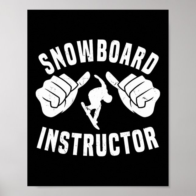 Affiche Gool Snowboard Instructeur tenue Snowboard Moins (Devant)