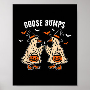 Affiche Goose Bumps Canard Camping Halloween drôle Vintage