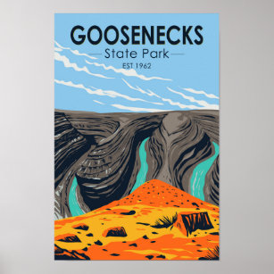 Affiche Goosenecks State Park Utah Vintage