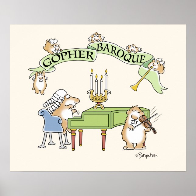 Affiche GOPHER BAROQUE par Sandra Boynton (Devant)