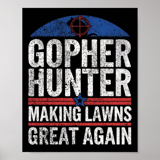 Affiche Gopher Hunter Fabriquant Des Pelouses Super I Goph (Devant)