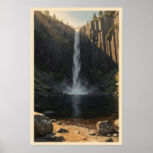 Affiche Gorge de la chute de Basalte, zone sauvage panoram