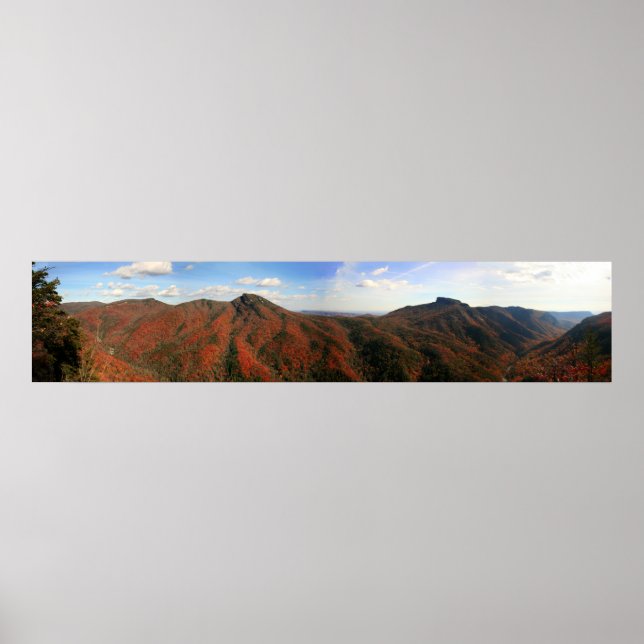 Affiche Gorge de Linville en automne, Caroline du Nord (Devant)