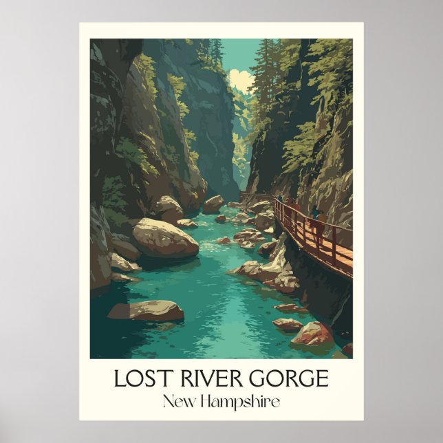 Affiche Gorge de Lost River New Hampshire (Devant)