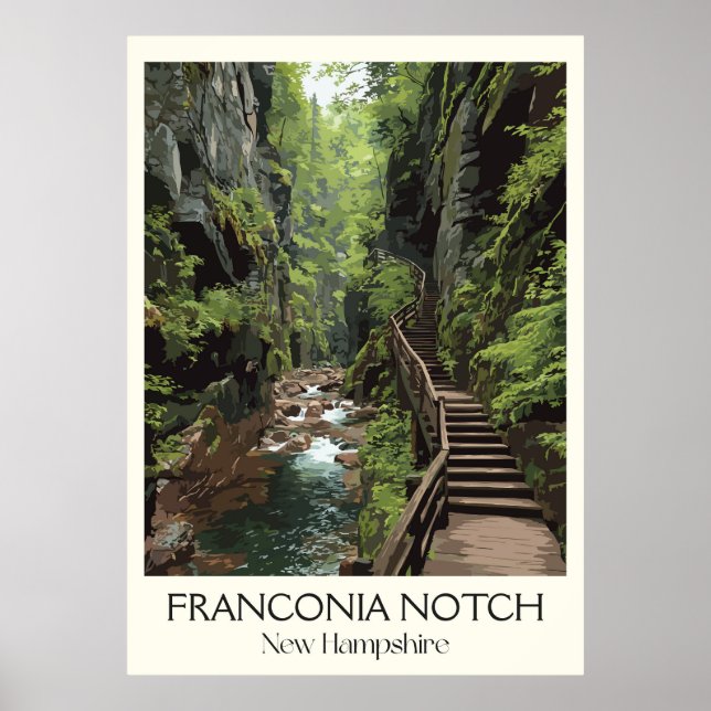 Affiche Gorge du Franconia Notch New Hampshire (Devant)