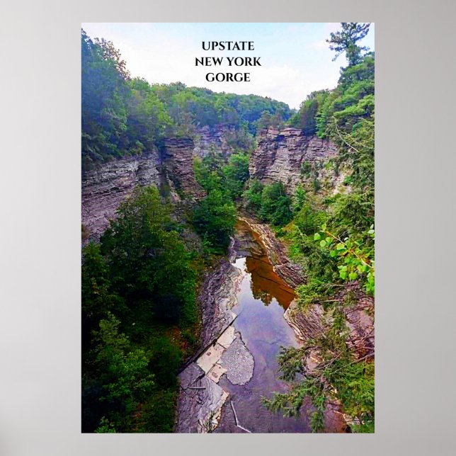 AFFICHE GORGE IN ITHACA NEW YORK  CANVAS PRINT (Devant)