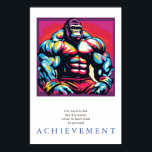 Affiche Gorilla Bodybuilder motivation<br><div class="desc">Dessin Pop Art Motivational Image et citation</div>