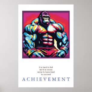 Affiche Gorilla Bodybuilder motivation