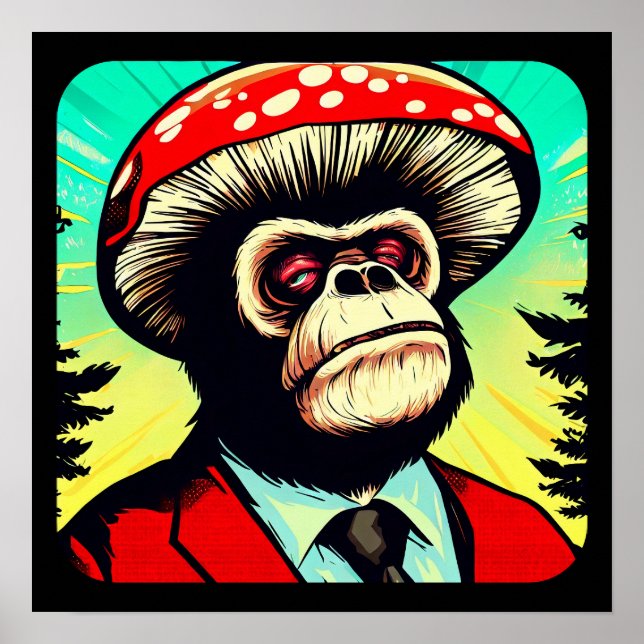 Affiche Gorilla champignon (Devant)