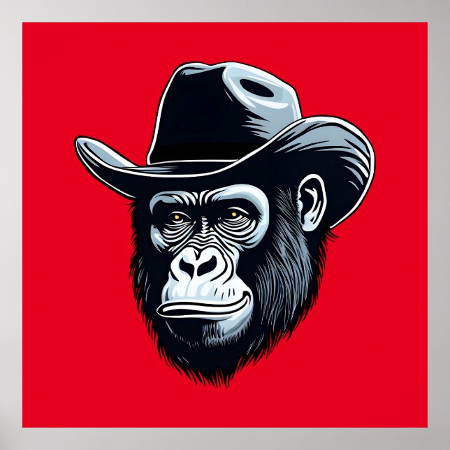 Affiche Gorilla Cowboy (Devant)