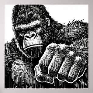 Affiche Gorilla Silverback