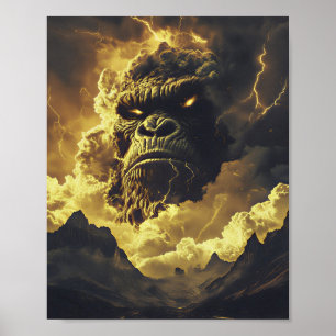Affiche Gorille Tonnerre de la Tempête Éternelle