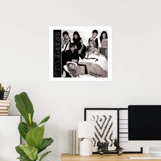 Affiche Gossip Girl Black and White Group Graphisme (Bureau à domicile)