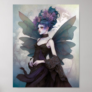 Affiche Goth Dark Fairy Girl Imaginaire Art