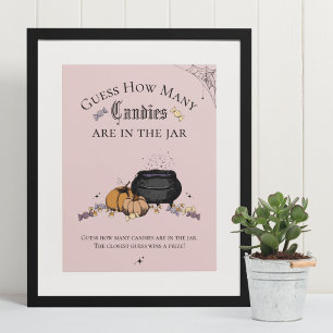 Affiche Goth Devinez combien de bonbons Baby shower jeu