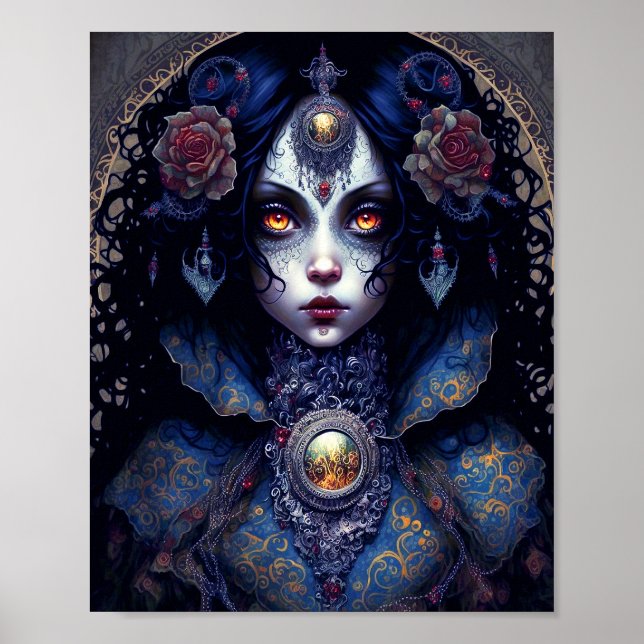 Affiche Goth Lady Imaginaire gothique Art (Devant)