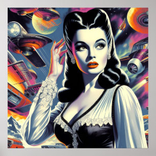 Affiche Goth Sci-fi Girl